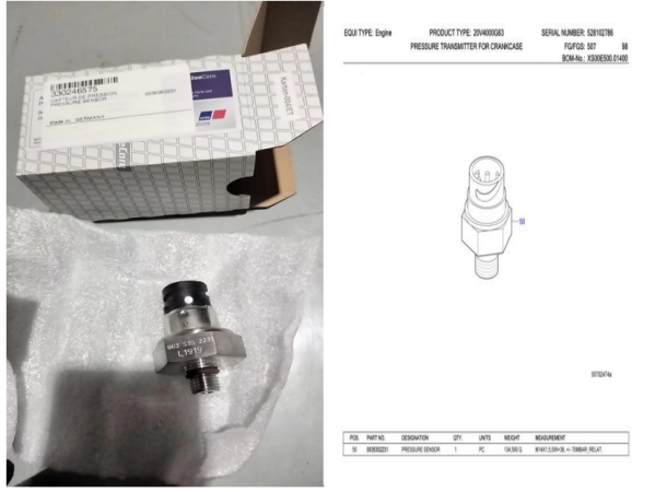 MTU发动机曲轴箱压力传感器0035352231